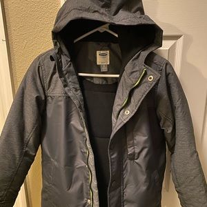 Boys Old Navy hooded zip front lined jacket